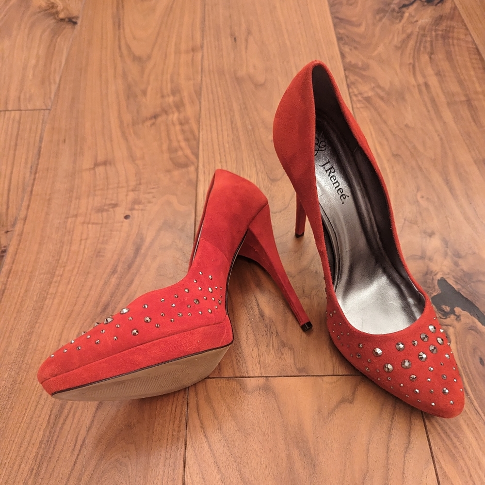 HOT! J. Renee Red & Diamond Heels